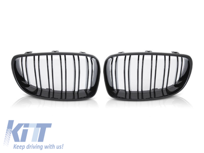 Răcitor cu fante duble vopsit în negru, potrivit pentru BMW Seria 1 E81, E82, E87, E88 2007-2011 Performance AutoTuning