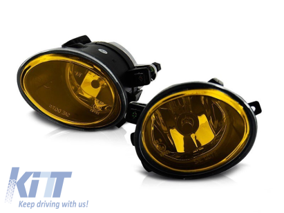 Kit de proiectoare tip M technik/M3/M5 potrivit pentru BMW Seria 3 E46 1998-2005 sedan/coupe/combinate și BMW Seria 5 E39 1995-2003 sedan/combinate galbene, stânga + dreapta Performance AutoTuning