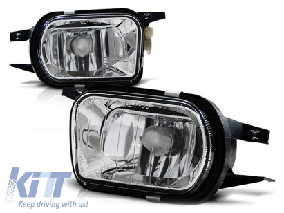 Kit de proiectoare de ceață potrivit pentru Mercedes C-Class W203/SLK R170 2000-2004 crom, stânga + dreapta Performance AutoTuning