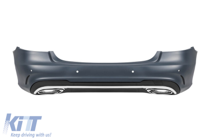 Spoiler spate A Design Line potrivit pentru Mercedes E-Class W212 Sedan 2012-2016 cu ieșiri de evacuare cromate Performance AutoTuning