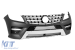 Bara frontală A Design Line potrivită pentru Mercedes ML W166 2011-2015 cu grilaj cu 3 spite cromat/negru Performance AutoTuning