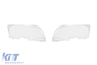 Set de sticlă pentru faruri potrivit pentru BMW Seria 3 E46 Coupe, Cabriolet 1998-2002, stânga și dreapta Performance AutoTuning