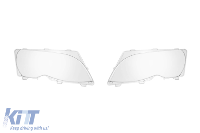 Set de sticlă pentru faruri potrivit pentru BMW Seria 3 E46 sedan, break 2001-2005, stânga și dreapta Performance AutoTuning
