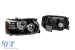 Set de faruri de tuning potrivit pentru Range Rover Vogue L322 2002-2009 cu bază neagră, stânga și dreapta Performance AutoTuning