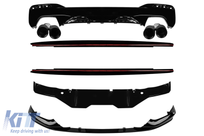 M Performance Design Design accesorii și difuzor cu țevi de eșapament negre M5 potrivite pentru BMW Seria 5 G30 2017-2020 Performance AutoTuning