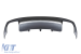Difuzor tip S4 cu capace cromate potrivit pentru bara spate S-line pentru Audi A4 sedan 2012-2015 -oo--oo- Performance AutoTuning