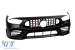 Bumper frontal tip A Design GT63 cu grilă tip Brabus cu lac negru și linii roșii, potrivit pentru Mercedes A Design GT 4 Door Coupe după 2019 Performance AutoTuning