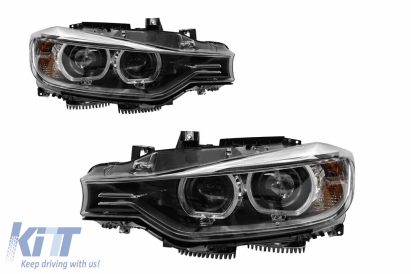 Kit de faruri xenon potrivit pentru BMW Seria 3 F30 sedan, F31 touring 2013-2015 pentru modelele cu faruri halogen din fabrică Performance AutoTuning