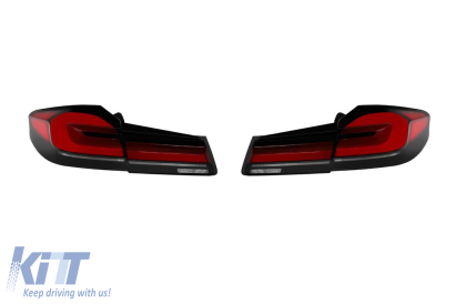 Lumini spate LED de tuning tip LCI potrivite pentru BMW Seria 5 G30 2017-2020, Stânga și Dreapta Performance AutoTuning