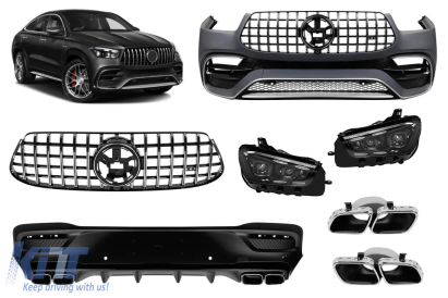 Pachetul GLE63 A Design potrivit pentru Mercedes GLE Coupe C167 după 2019 pentru modelul echipat cu bara spate A Design line Performance AutoTuning