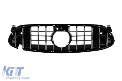 Grilă neagră tip GT potrivită pentru Mercedes E63 W213 sedan, S213 break, C238 coupe, A238 cabrio 2020-2024 Performance AutoTuning