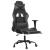Scaun de gaming cu suport picioare, negru/gri, piele ecologică GartenMobel Dekor
