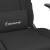 Scaun de gaming cu suport picioare, negru, textil GartenMobel Dekor