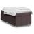 Pat box spring cu saltea, maro închis, 90x200 cm, textil GartenMobel Dekor
