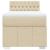 Pat box spring cu saltea, crem, 90x190 cm, textil GartenMobel Dekor