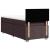 Pat box spring cu saltea, maro închis, 90x200 cm, textil GartenMobel Dekor