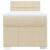 Pat box spring cu saltea, crem, 90x200 cm, textil GartenMobel Dekor