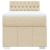 Pat box spring cu saltea, crem, 90x200 cm, textil GartenMobel Dekor