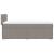 Pat box spring cu saltea, gri taupe, 100x200 cm, textil GartenMobel Dekor