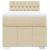 Pat box spring cu saltea, crem, 100x200 cm, textil GartenMobel Dekor