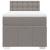 Pat box spring cu saltea, gri taupe, 100x200 cm, textil GartenMobel Dekor