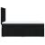 Pat box spring cu saltea, negru, 90x200 cm, textil GartenMobel Dekor