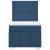 Pat box spring cu saltea, albastru, 100x200 cm, textil GartenMobel Dekor