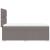 Pat box spring cu saltea, gri taupe, 100x200 cm, textil GartenMobel Dekor