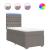 Pat box spring cu saltea, gri taupe, 100x200 cm, textil GartenMobel Dekor
