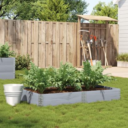 Jardinieră de grădină, gri, 150x100 cm, lemn masiv pin GartenMobel Dekor