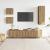Set dulap TV 5 piese montat pe perete Stejar artizanal GartenMobel Dekor