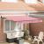 Cortina Retractabilă Manual Roșu și Alb 350 x 250 cm GartenMobel Dekor