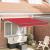 Cortina Retractabilă Roșu 350 x 250 cm Poliester și Aluminiu GartenMobel Dekor