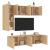 Unități TV de perete, 5 piese, stejar sonoma, lemn prelucrat GartenMobel Dekor