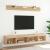 Unități de perete TV cu LED-uri, 5 piese, stejar sonoma, lemn GartenMobel Dekor