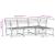 Set mobilier relaxare de grădină, 4 piese, alb, lemn masiv pin GartenMobel Dekor