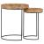 Set măsuțe de cafea, 2 piese, lemn masiv de mango și oțel GartenMobel Dekor