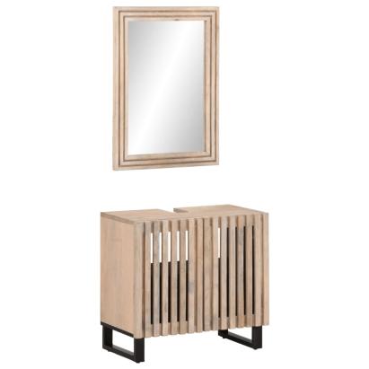 Set mobilier de baie, 2 piese, lemn masiv de mango GartenMobel Dekor