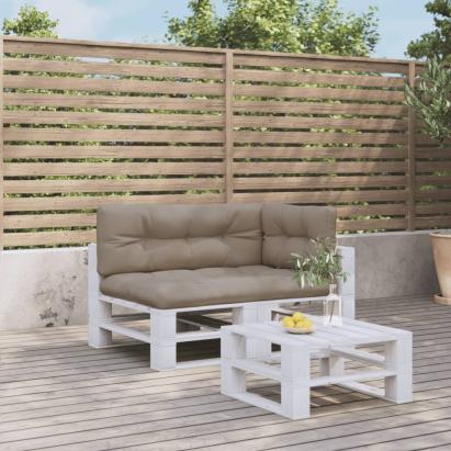 Perne de paleți, 3 buc., gri taupe, material textil GartenMobel Dekor