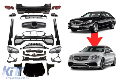 Pachet de tuning potrivit pentru Mercedes E-Class W212 sedan 2009-2014 conversie la W212 Facelift 2014-2016 Performance AutoTuning
