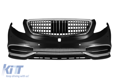 Bumper frontal tip MB design potrivit pentru Mercedes V-Class W447 2014-2023 cu elemente cromate Performance AutoTuning