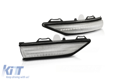 Semnale LED potrivite pentru oglinzile laterale ale Ford Fiesta hatchback după 2017 cu 3 sau 5 uși, cu bază cromată Performance AutoTuning