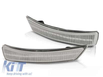 Semnale LED de tunning potrivite pentru oglinzile laterale ale Ford Focus 2008-2018, Mondeo 2010-2014 cu bază cromată Performance AutoTuning