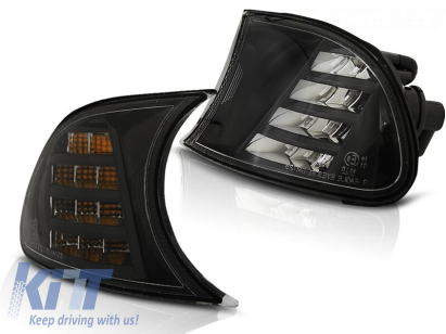 Kit de semnalizare LED potrivit pentru farul pentru BMW Seria 3 E46 Coupe/Cabriolet 1998-2001 fumuriu stânga + dreapta Performance AutoTuning