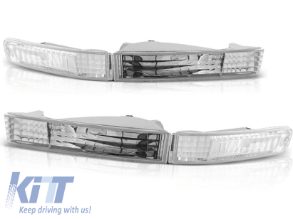 Set de semnale de tuning potrivit pentru farul pentru Honda Prelude 1992-1997 cu bază cromată stânga + dreapta Performance AutoTuning