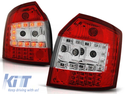 Kit de stopuri LED de tuning potrivit pentru Audi A4 10.2000-10.2004 break, stânga și dreapta Performance AutoTuning