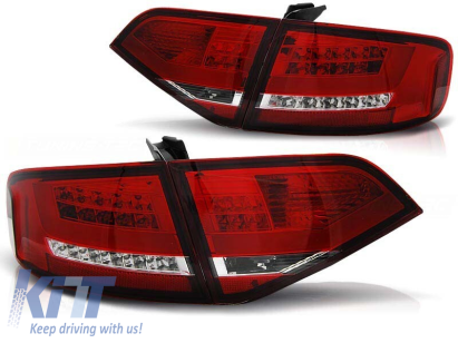 Set de stopuri LED de tuning potrivit pentru Audi A4 B8 2008-2011 sedan, versiune fără stopuri LED de fabrică, stânga și dreapta Performance AutoTuning