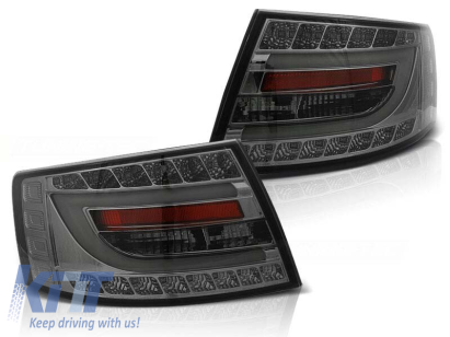 Set de stopuri LED de tuning potrivit pentru Audi A6 C6 sedan 04.2004-2008 fumurii pentru conector cu 6 pini, stânga și dreapta Performance AutoTuning
