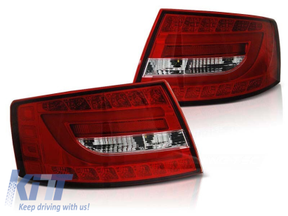 Set de stopuri LED de tuning potrivit pentru Audi A6 C6 04.2004-2008 sedan, versiune cu stopuri LED de fabrica (conector cu 7 pini), stânga și dreapta Performance AutoTuning
