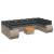 Set canapele de grădină cu perne, 11 piese, gri, poliratan GartenMobel Dekor